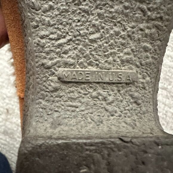 VTG Quoddy Moccasins Boots Brown Shearling Leather USA Made 60s Western Boho - Picture 13 of 15